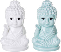 Buddha Sitting on Lotus Position Salt  Pepper Shaker Set Kitchen Decor Ceramic