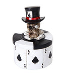 Pacific Giftware Ace of Space Skull Poker Chips Stash Box Dead Man's Hand Skull Collectible 3 inch Tall Trinket Box