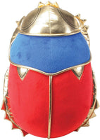 Red Blue and Gold Ancient Egyptian Scarab Beetle Plush Doll