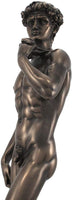 Michelangelo's "David" Bronzed Finish Statue Nude Sculpture