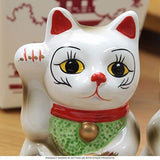 Japanese Maneki Neko - Magnetized Ceramic Salt & Pepper Shakers