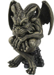 Amazing Gifts Winged Horn Gargoyle Gothic Decor Stone Finish Statue Figurine