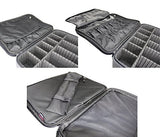 Professional On The Go Makeup Train Case Cosmetic Travel Storage Organizer Bag with Dividers and Brush Pockets