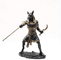 PTC 10 Inch Seth Fighting Warrior Egyptian Mythological Statue Figurine,Black and Gold