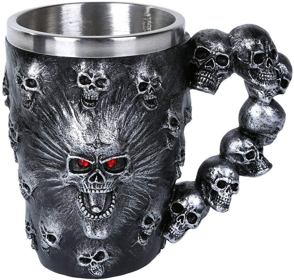 Pacific Giftware Spirit Skull Ossuary Style Mug Tankard 13oz