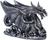 Pacific Giftware Mythical Dragon Wine Bottle Holder Medieval Fantasy Bar or Kitchen Table Decor Sculptures and Decorative Gothic Tabletop Wine Rack