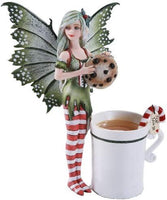 Pacific Giftware Amy Brown Chrismas Cup Fairy Dragon Fantasy Art Figurine...