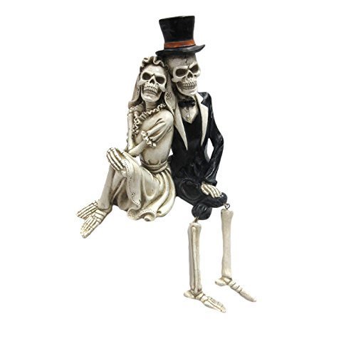 Pacific Giftware Day of The Dead Skeleton Wedding Couple Shelf Sitter Figurine 8 inch