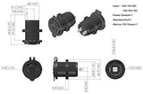 BANDC Waterproof Marine Motorcycle ATV Rv Lighter Socket Power Outlet Socket Receptacle 12v Plug