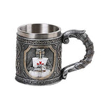 PT Crusader Knight Collectible Resin Figurine Drinkable Coffee Mug with Removable Stainless Steel Inner