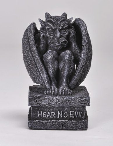 Gargoyle Hear no Evil Statue