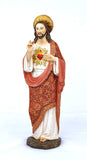 Sacred Heart of Jesus Figurine with Fabric Clothing 12 inch H