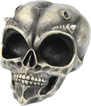 6 Inch Weird Alien Horned Skeleton Skull Resin Statue Figurine