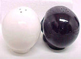 1 X Black & White Ceramic Skull Salt & Pepper Shakers