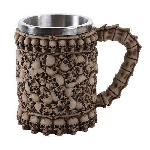 Skull Boneyard Ossuary Skull Beer Stein Tankard Skulls Gothic Decor Gift