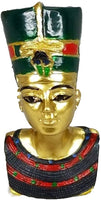12pcs Ancient Egyptian Removable Miniature Figurine Set w/ Pyramid Display- King Tut, Nefertiti, Anubis, Isis, Bastet, Horus