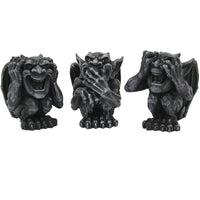 Pacific Giftware Funny and Amusing See No Evil, Speak No Evil, Hear No Evil Goblin Gargoyles Collectible Figurine Set