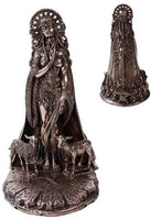 Celtic Goddess Brigid in Bronze Patina Figurine Made of Polyresin