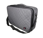 Professional On The Go Makeup Train Case Cosmetic Travel Storage Organizer Bag with Dividers and Brush Pockets