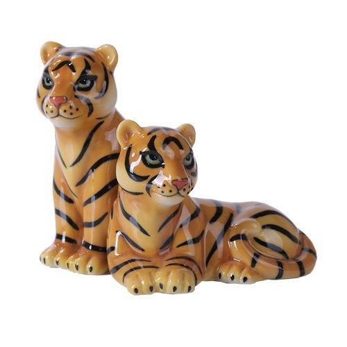 Pacific Giftware 4.75 inches Mr. and Mrs. Tiger Magnetic Salt and Pepper Shaker Kitchen Set