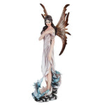 PTC Ice Fairy with Wings and Baby Dragons Mystical Statue Figurine