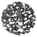 Pacific Giftware Oriental Nine Dragons Round Wall Plaque 22 inches