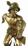 Greek God Hermes Bronzed Finish Statue Mercury Luck