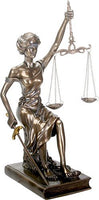 SUMMIT COLLECTION Sitting Lady Justice with Sword and Balance Statue