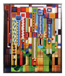 YTC Square FLW Hanging Saguaro Cactus Flower in Multicolor Geo Shapes