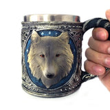 Pacific Giftware Lone Spirit Wolf Celtic Magic 11oz Resin Coffee Mug with Stainless Steel Insert