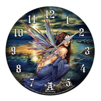 Sylundine Fairy Decor Wall Clock Round Plate Diameter 13.5"