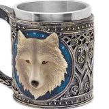 Pacific Giftware Lone Spirit Wolf Celtic Magic 11oz Resin Coffee Mug with Stainless Steel Insert