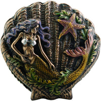 Mermaid Shell Box Jewelry Accessory Holder