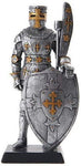PTC 5 Inch Armored Medieval Knight with Large Shield Statue Figurine