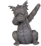 Pacific Giftware Garden Dragon Dabbing Dragon Garden Display Decorative Accent Sculpture Stone Finish 10 Inch Tall