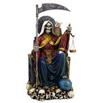Pacific Giftware Large Santa Muerte Saint of Holy Death Seven Powers Sitting Religious Statue 21 Inch Tall