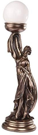 PTC 19.5 Inch Art Nouveau Bronze Finish Goddess Lamp Figurine Statue