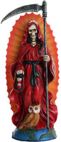 Pacific Giftware Santa Muerte Saint of Holy Death Standing Religious Statue 7.25 Inch (Red) Love Passion Relationship Santisima Muerte Sculpture