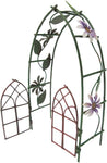 Pacific Giftware Enchanted Mini Fairy Garden Accessories Decorative Metal Garden Arbor Gate Arch Shape with Floral Design 6.5 inch Tall
