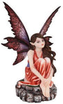 Fairyland Orange Colored Winged Fairy Mystical Statue Figurine