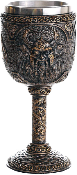 Pacific Giftware Norse Mythology Alfather Odin King of Asgard Wine Goblet Chalice Cup 7oz