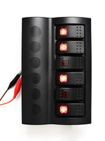 Bandc 6 Gang Marine Boat Bridge Control Panel Led Rocker Switch 12v 24v with Fuse