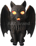 ABZ Brand Vampire Winged Red Eye Standing Cat Gargoyle Candle Holder Statue...