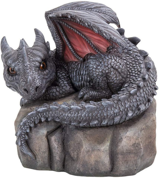 Pacific Giftware Garden Dragon Decorative Accent Sculpture Stone Finish 10 Inch Tall