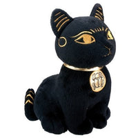 Black and Gold Ancient Egyptian Bastet Cat Kitty Plush Doll