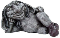 PTC 5.5 Inch Funny Face Gargoyle with Boots Laying Down Statue Figurine