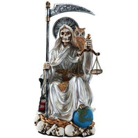 Pacific Giftware Santa Muerte Saint of Holy Death Seated Religious Statue 9 Inch