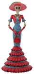 8.5 Inch Cold Cast Resin Day of the Dead Skeleton Lady Isabela Figure