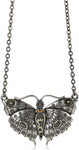 STEAMPUNK BUTTERFLY NECKLACE PENDANT PEWTER ALLOY