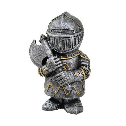 PTC 4.5 Inch Small Armored Medieval Knight with Axe Statue Figurine